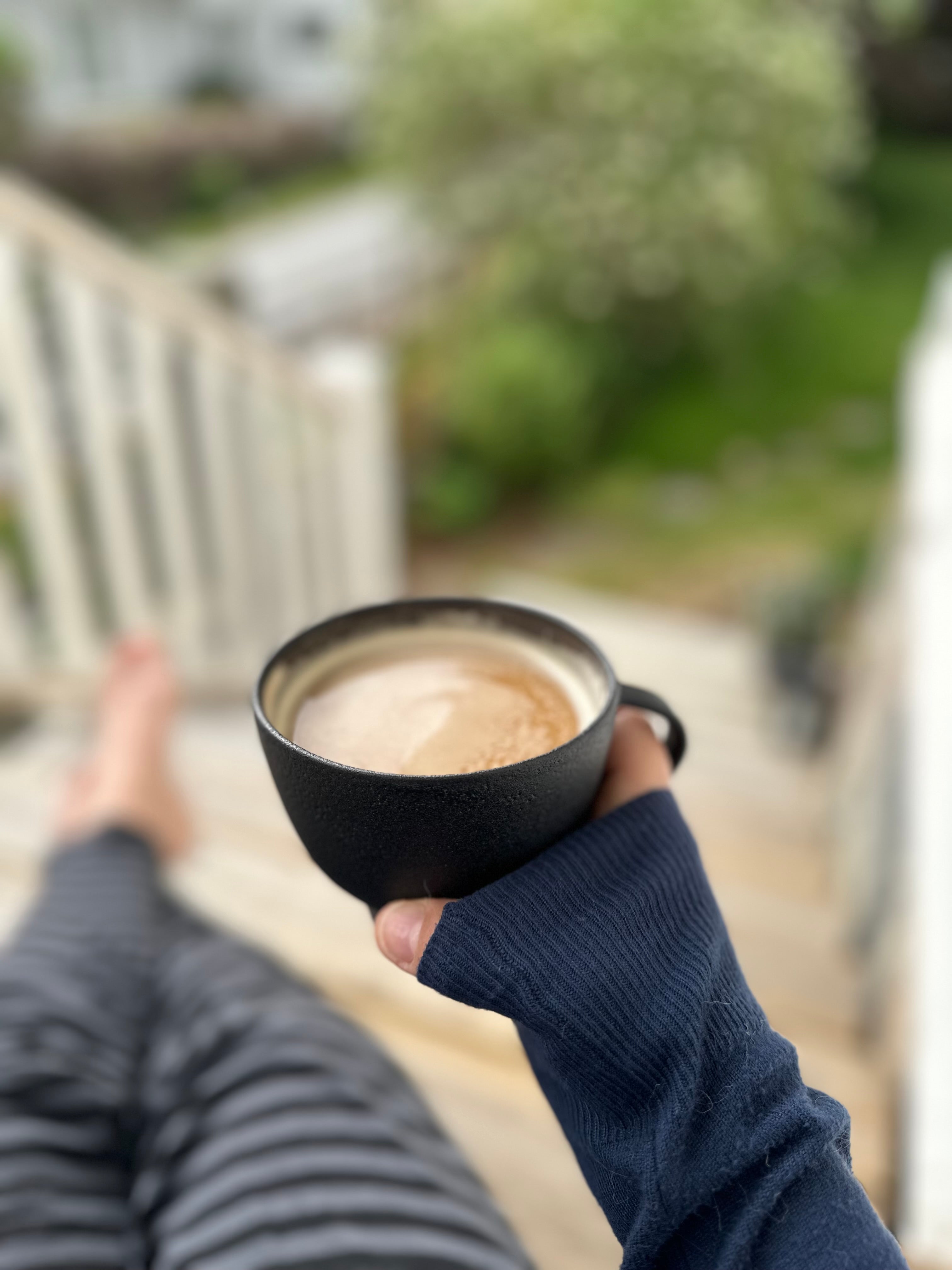 Noir - Cappuccino skål  Medium med eller utan fat